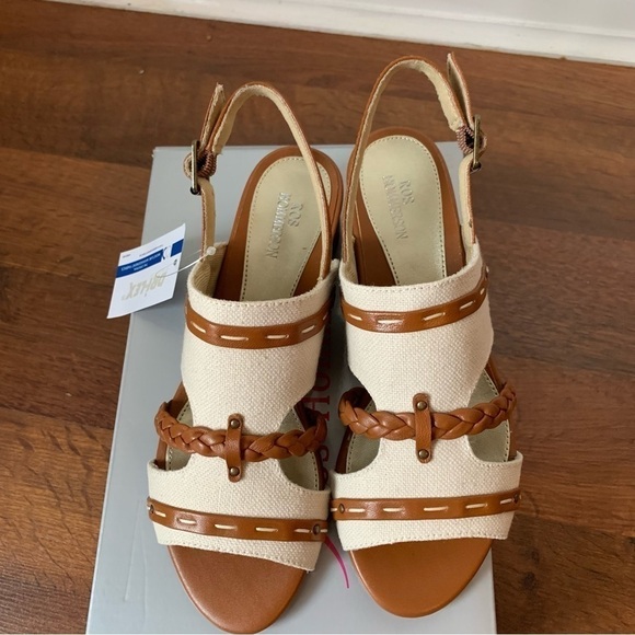 ROS HOMMERSON Textile and Genuine Leather Sandals 6 Narrow NEW - Picture 2 of 8